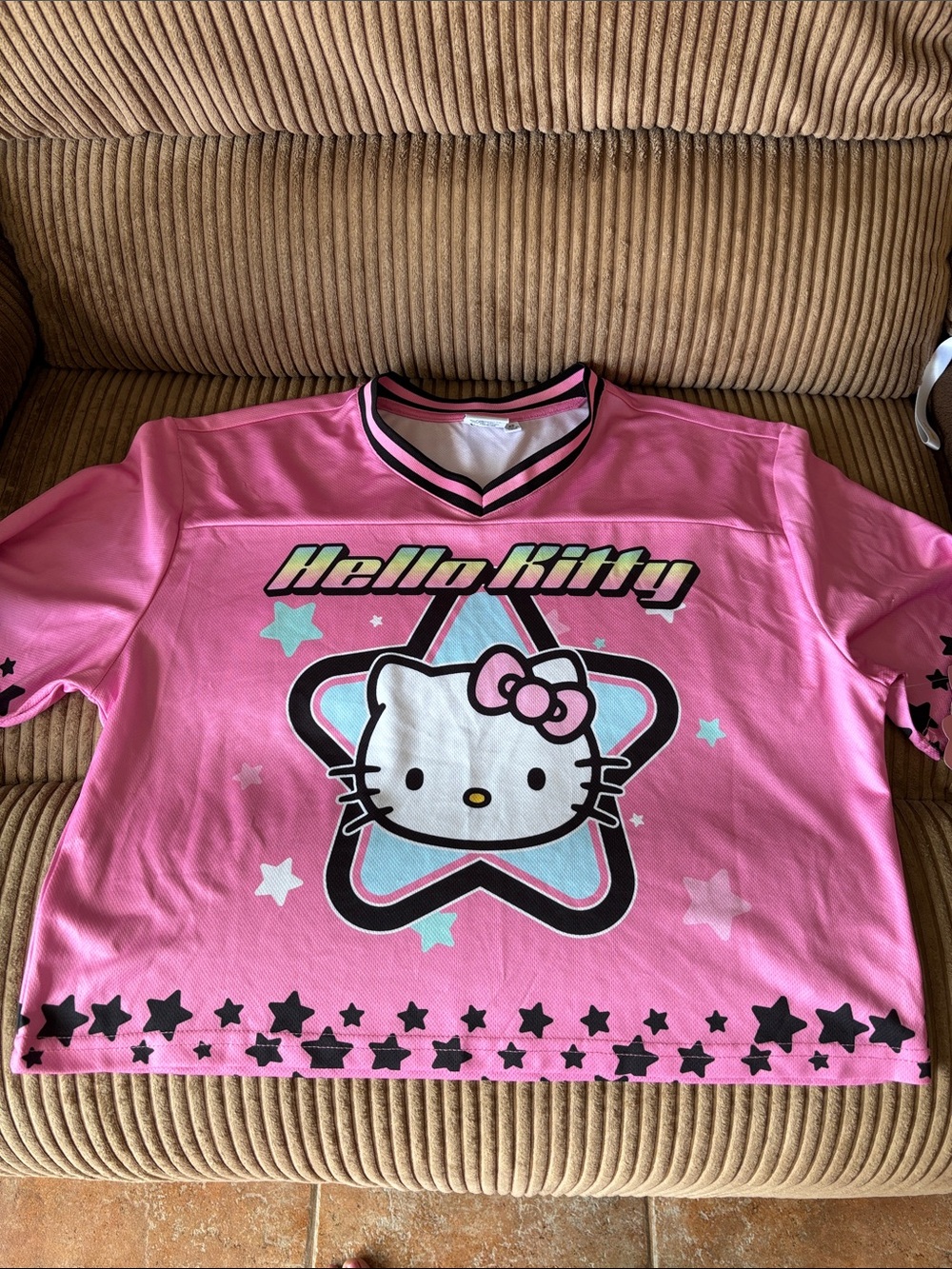 Hello Kitty Pink Star Graphic Short Sleeve Tee